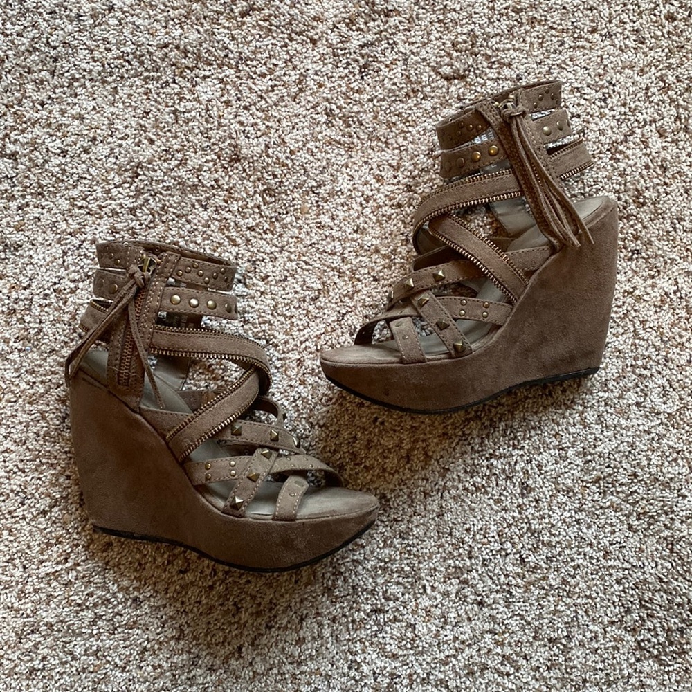 Studded Wedge Heels